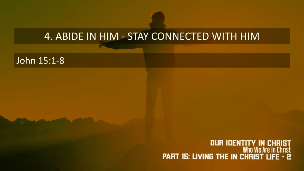 4 abide in him stay connected with him