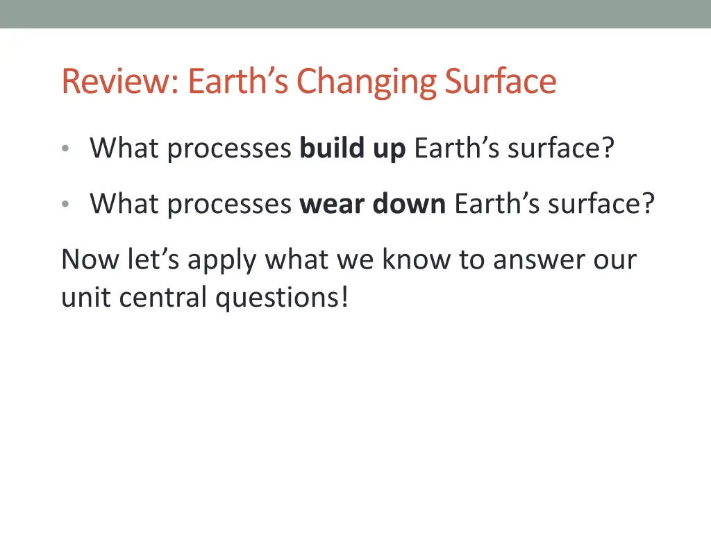 review earth s changing surface