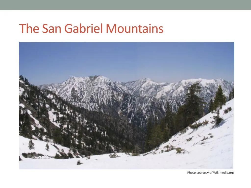 the san gabriel mountains