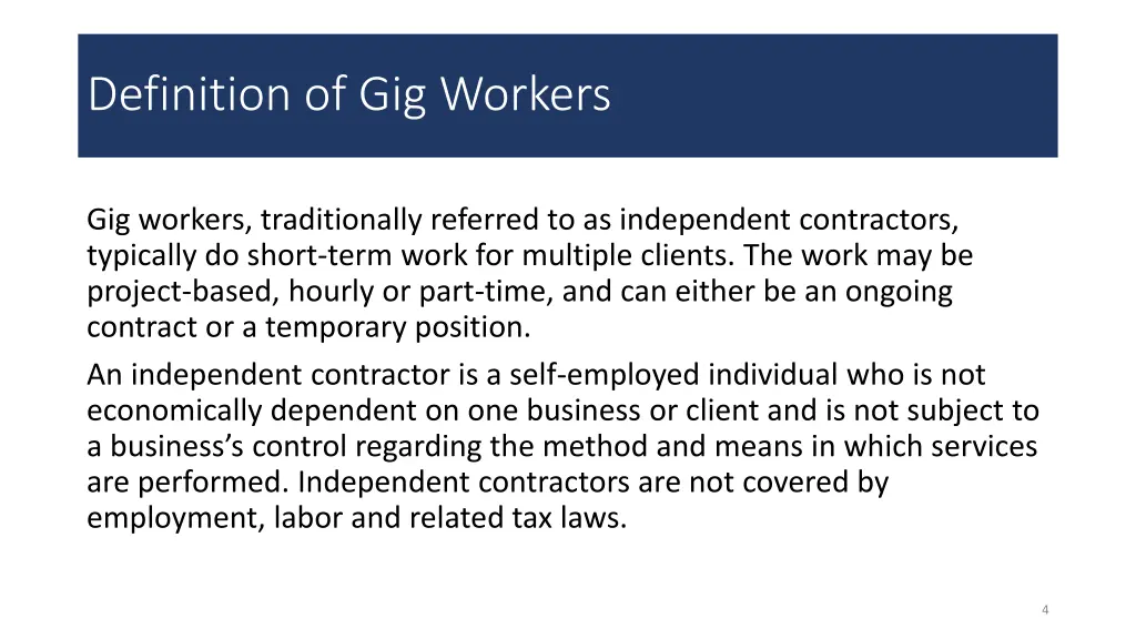 definition of gig workers