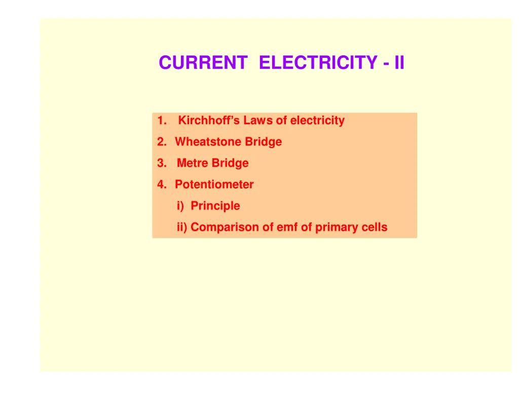 current electricity ii