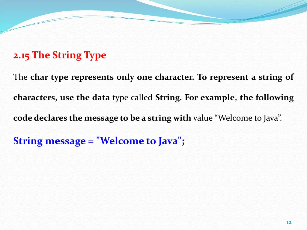 2 15 the string type