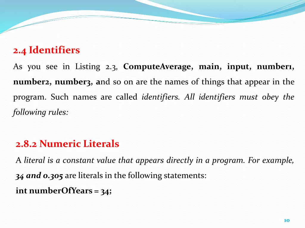 2 4 identifiers