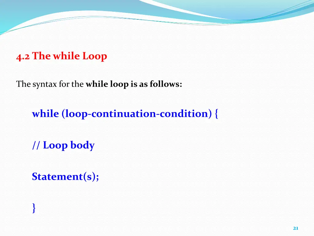 4 2 the while loop