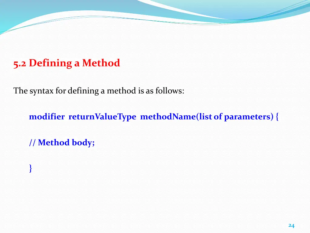 5 2 defining a method
