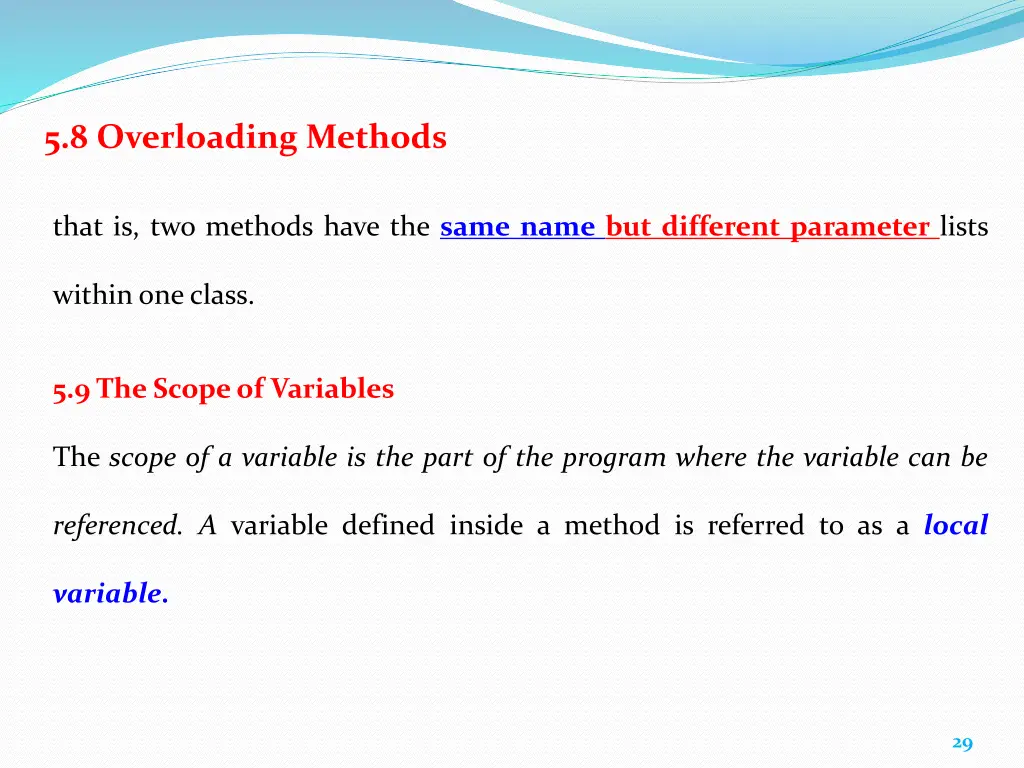 5 8 overloading methods