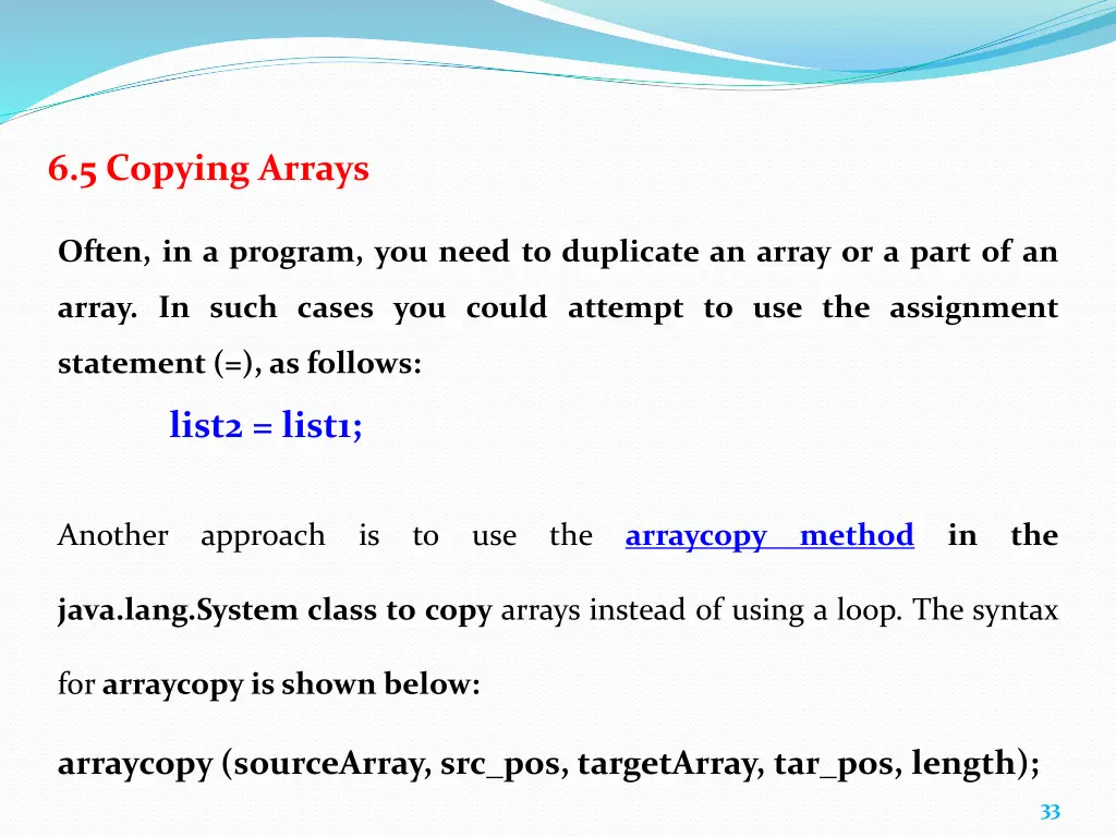 6 5 copying arrays
