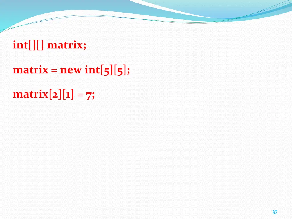 int matrix