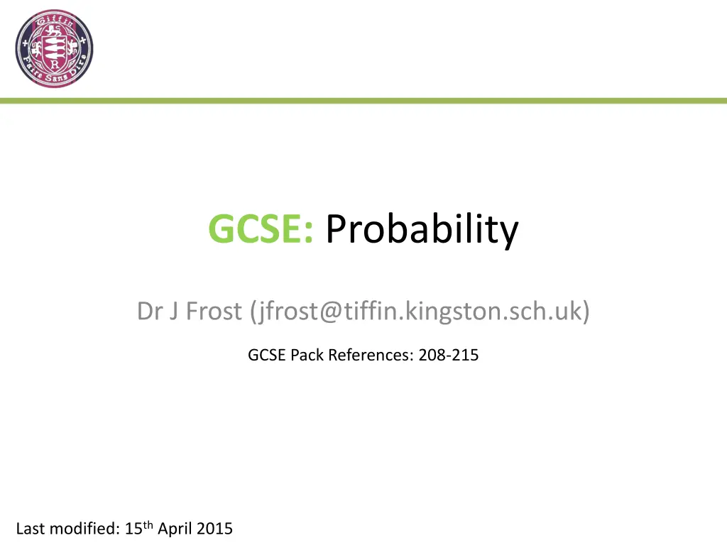 gcse probability