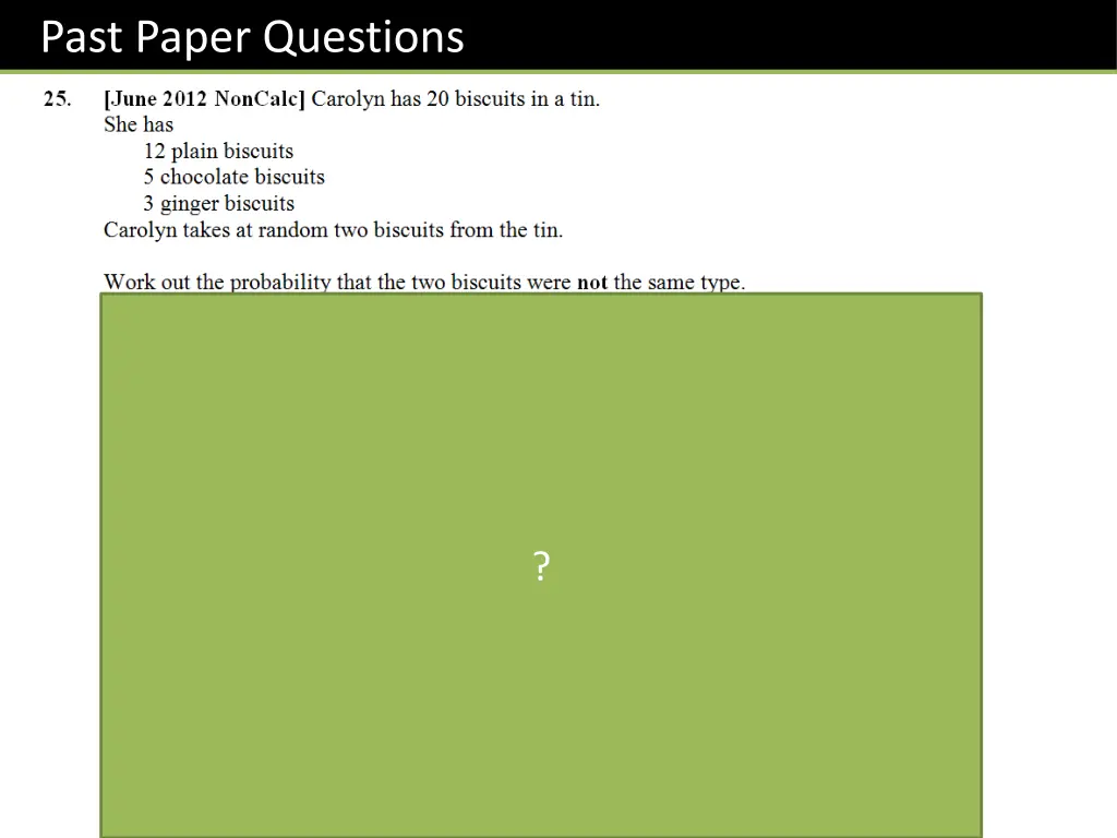 past paper questions 4
