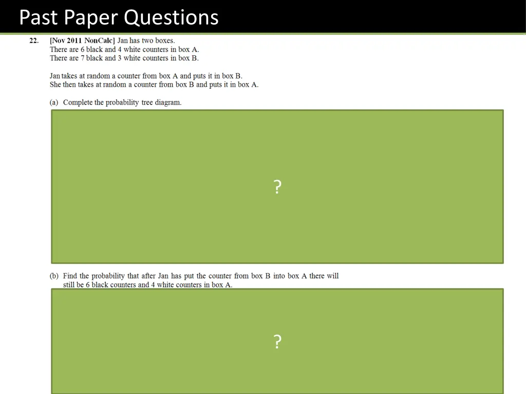 past paper questions 5