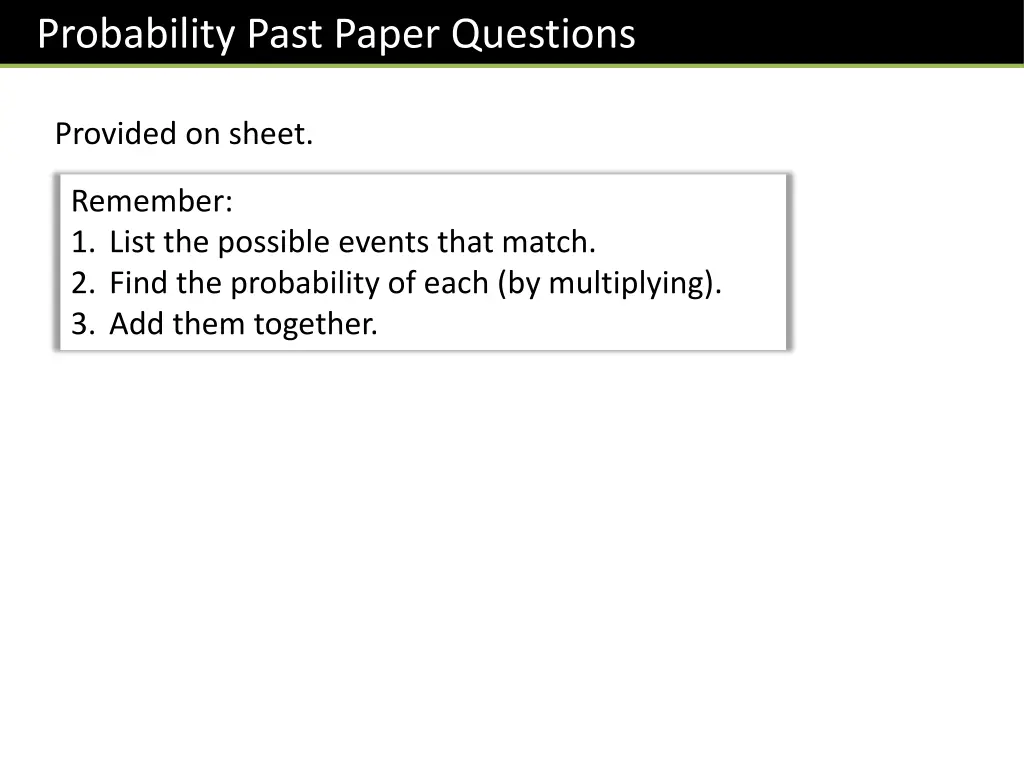 probability past paper questions