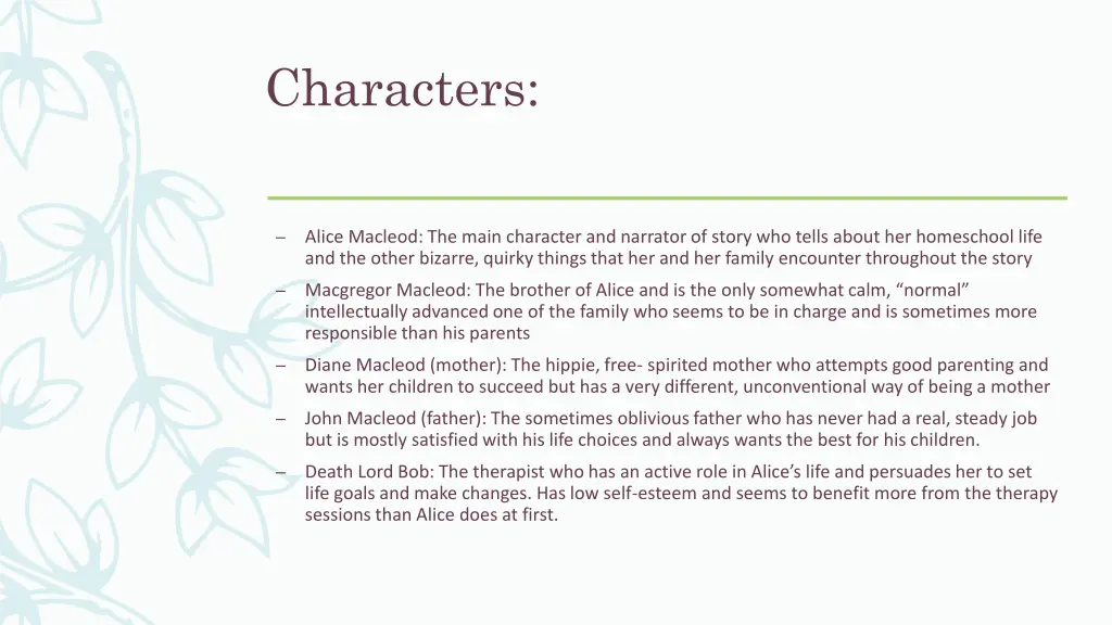 characters