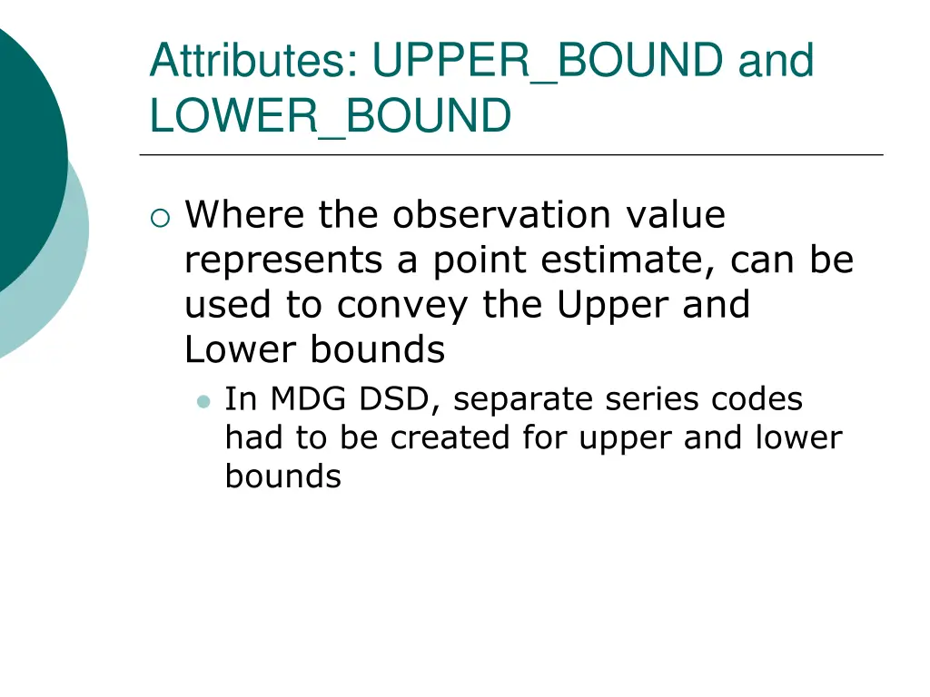 attributes upper bound and lower bound