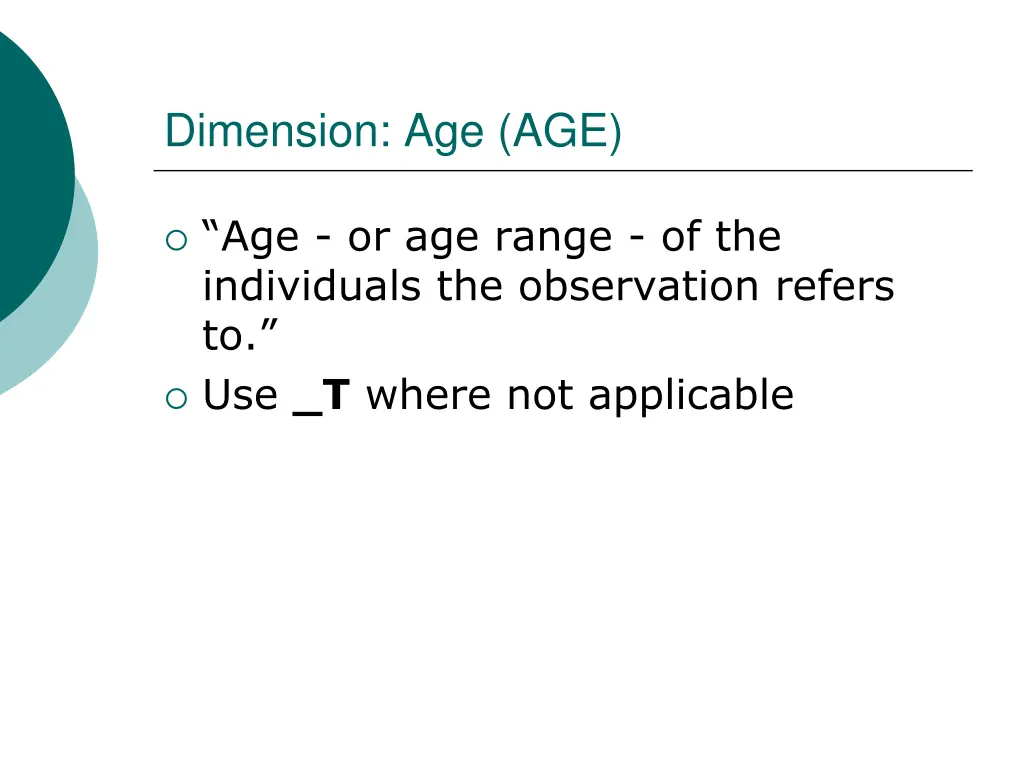 dimension age age