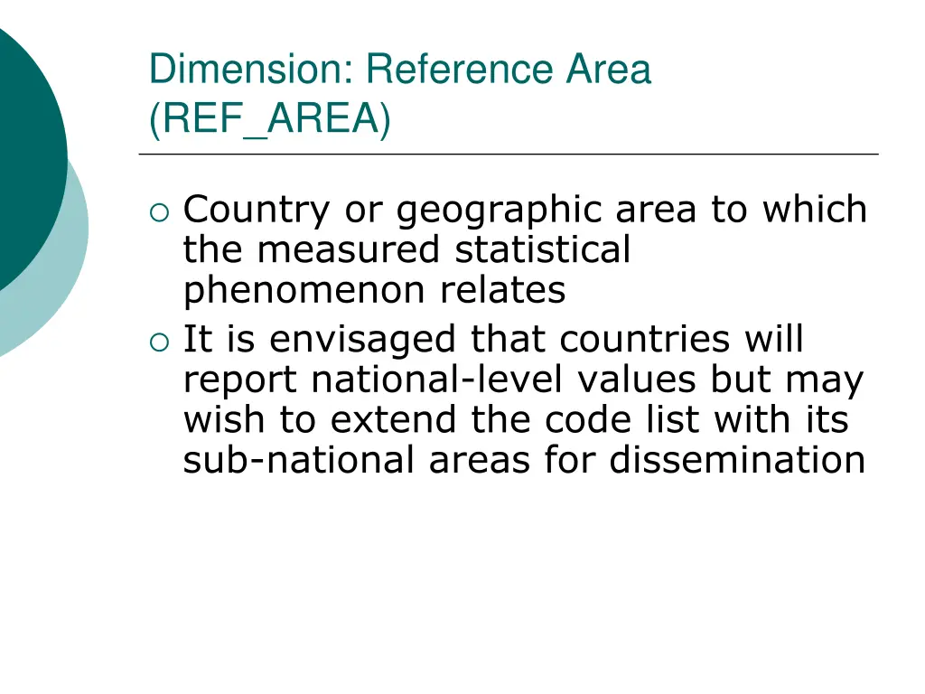 dimension reference area ref area