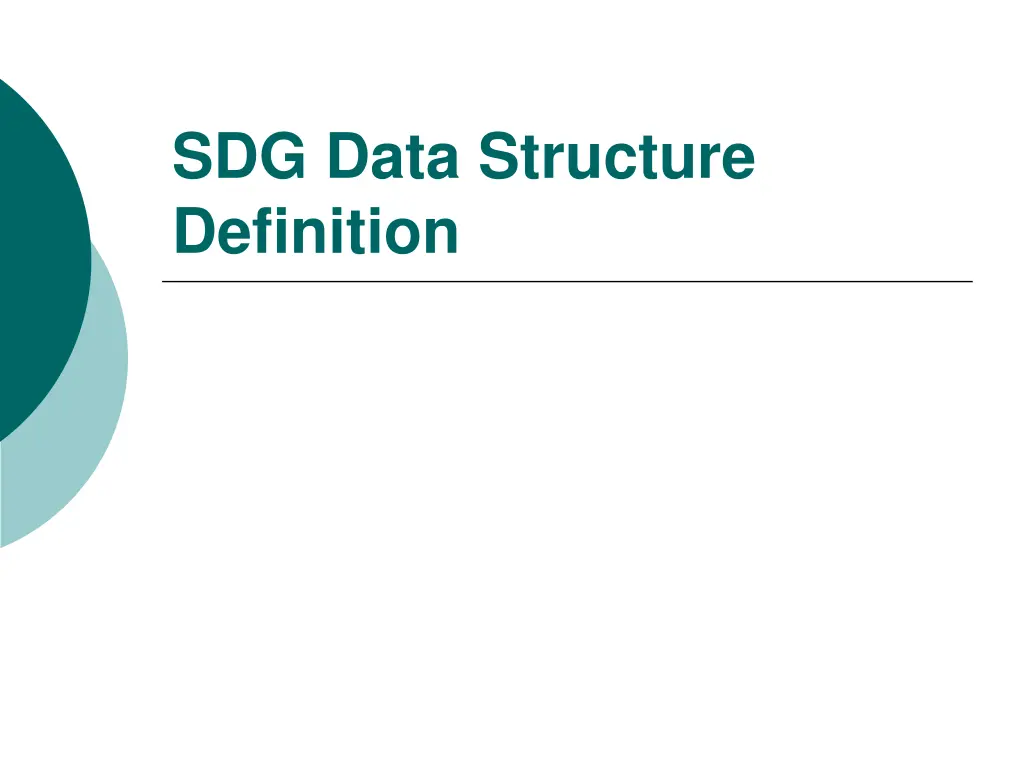 sdg data structure definition