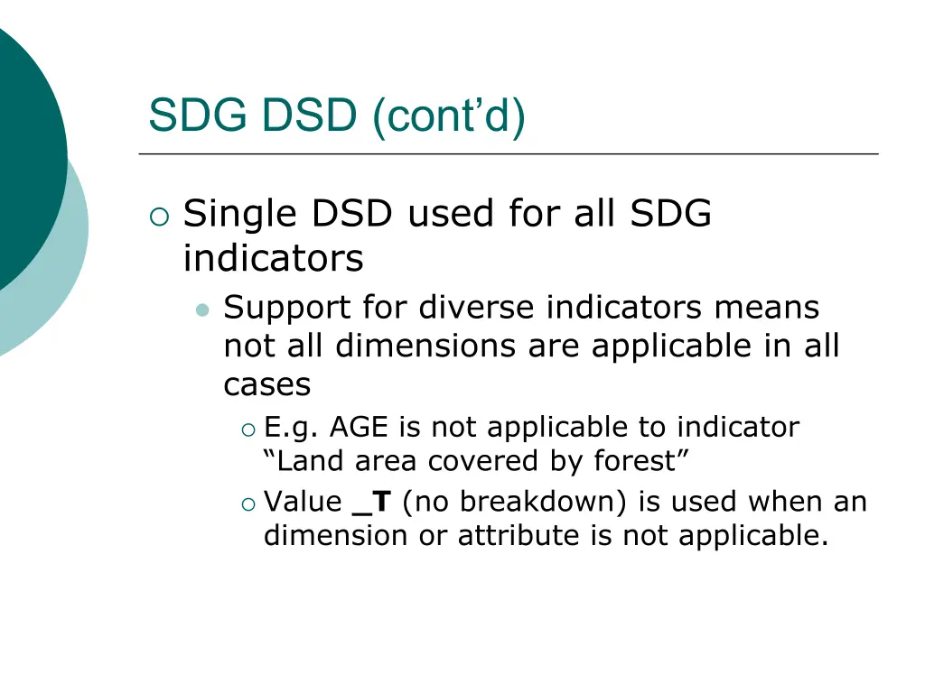 sdg dsd cont d