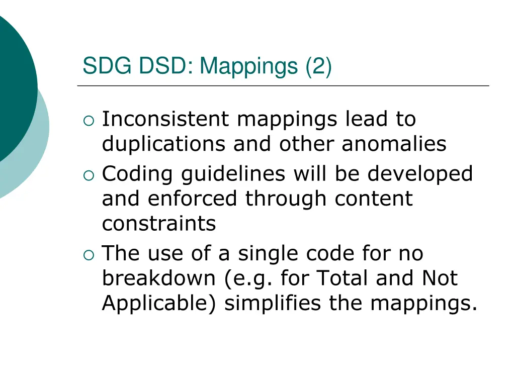 sdg dsd mappings 2