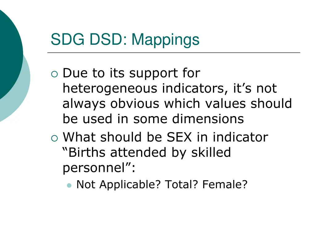 sdg dsd mappings