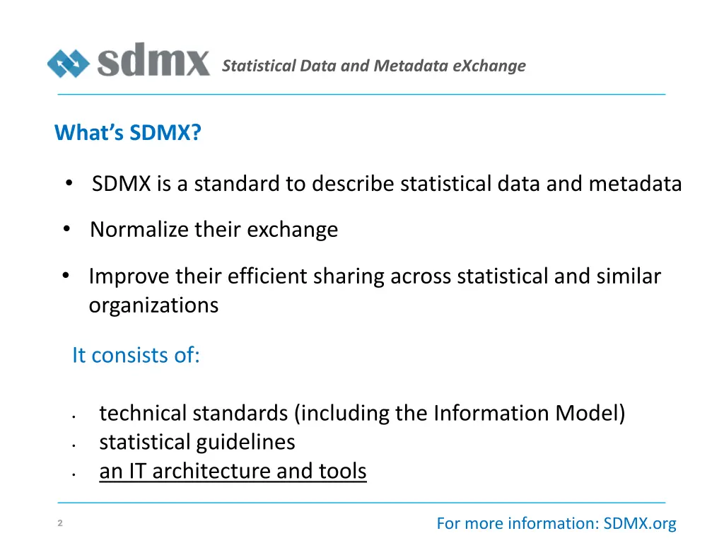 statistical data and metadata exchange