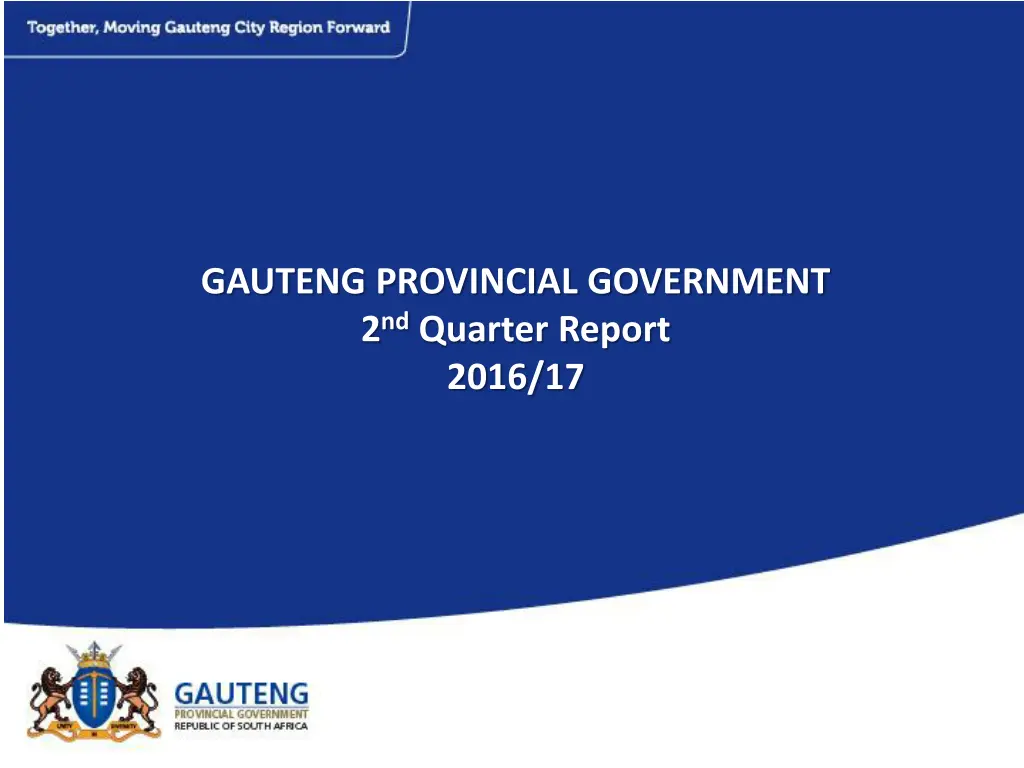gauteng provincial government 2 nd quarter report