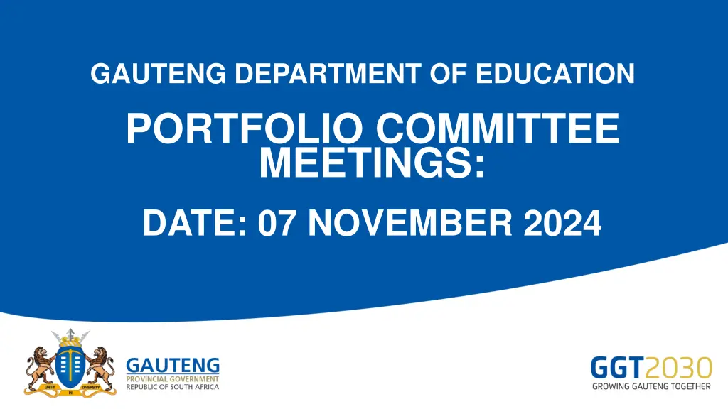 gauteng department of education portfolio