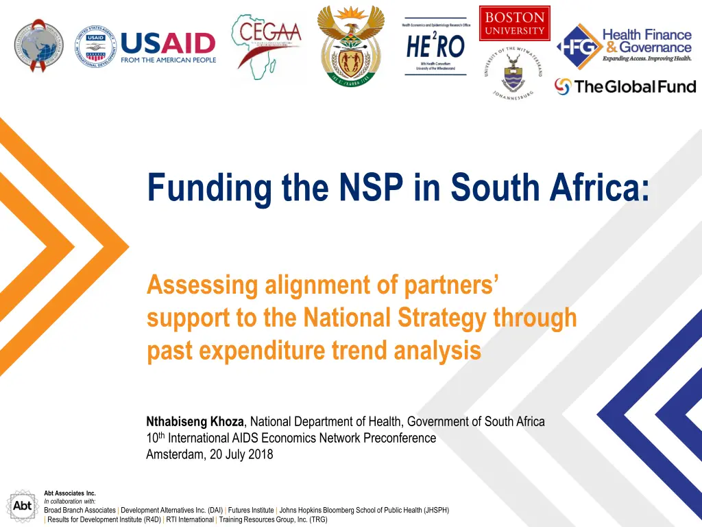 funding the nsp in south africa