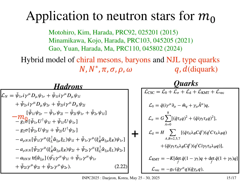 application to neutron stars for 0 motohiro