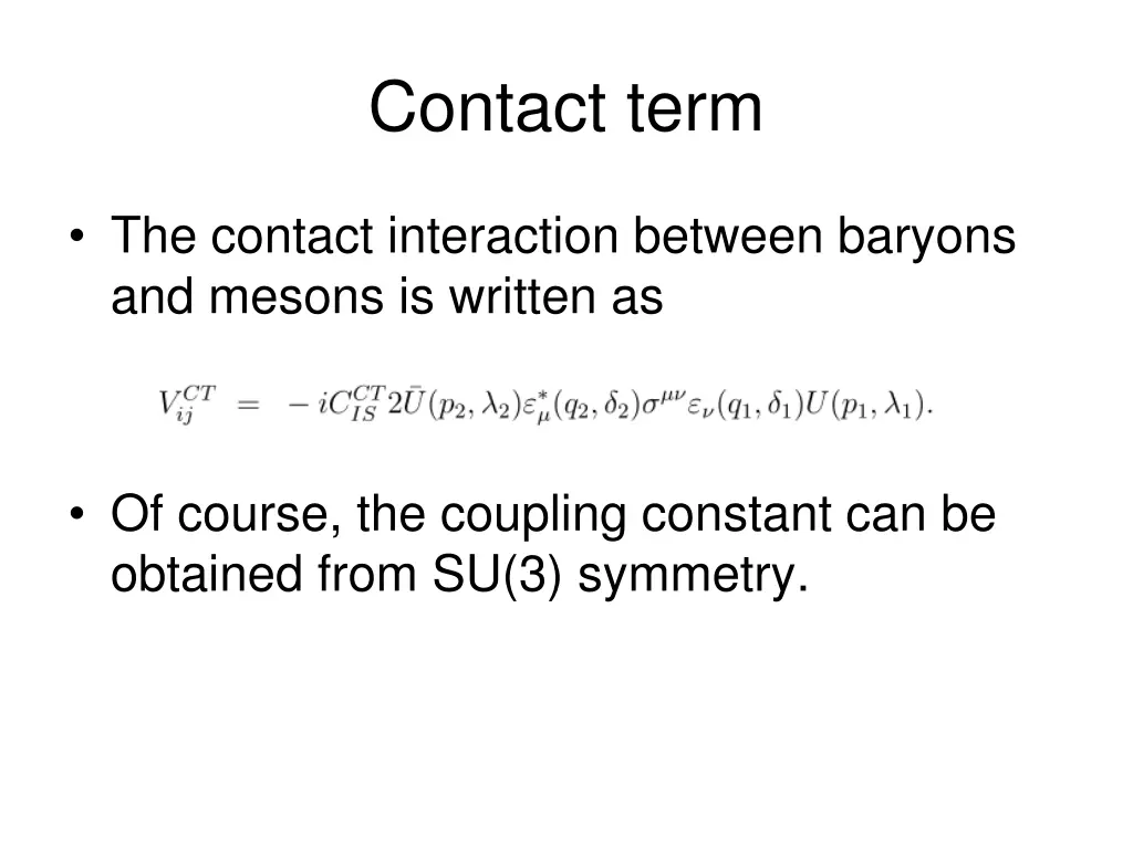 contact term
