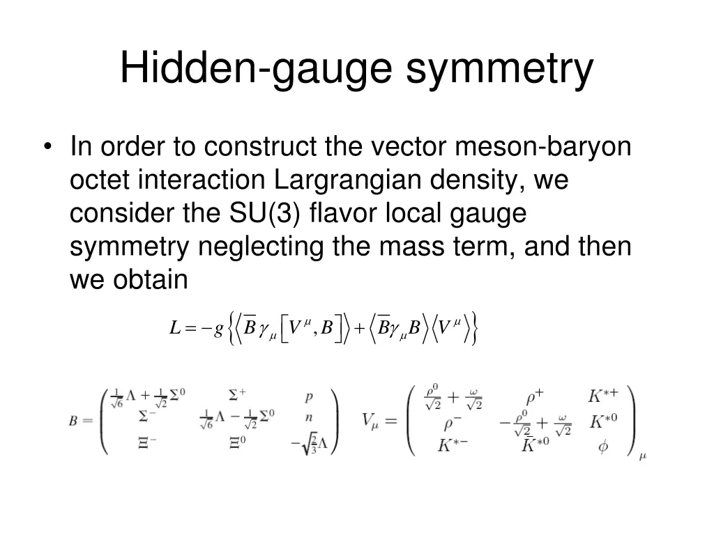 hidden gauge symmetry