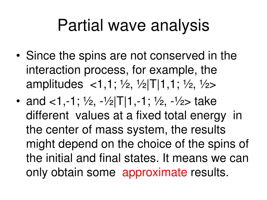 partial wave analysis 1