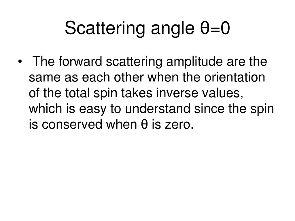 scattering angle 0