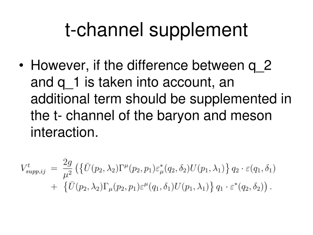 t channel supplement