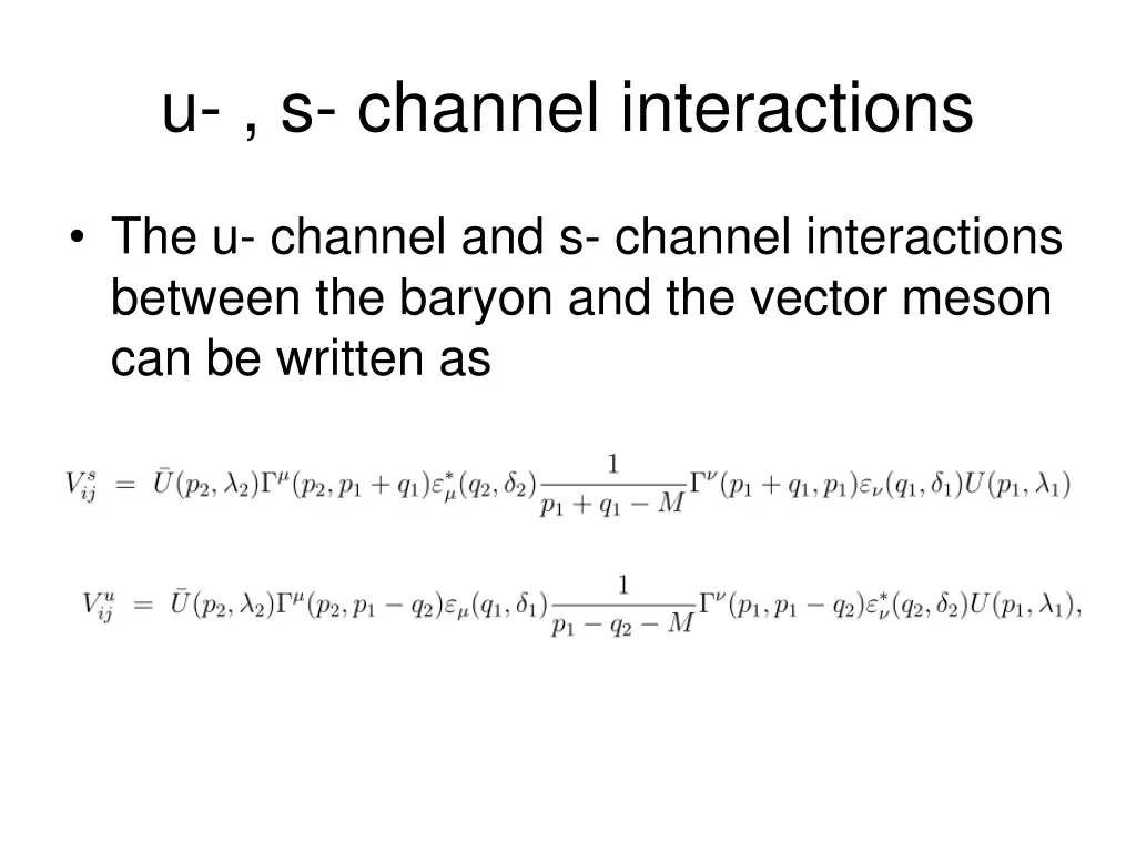 u s channel interactions