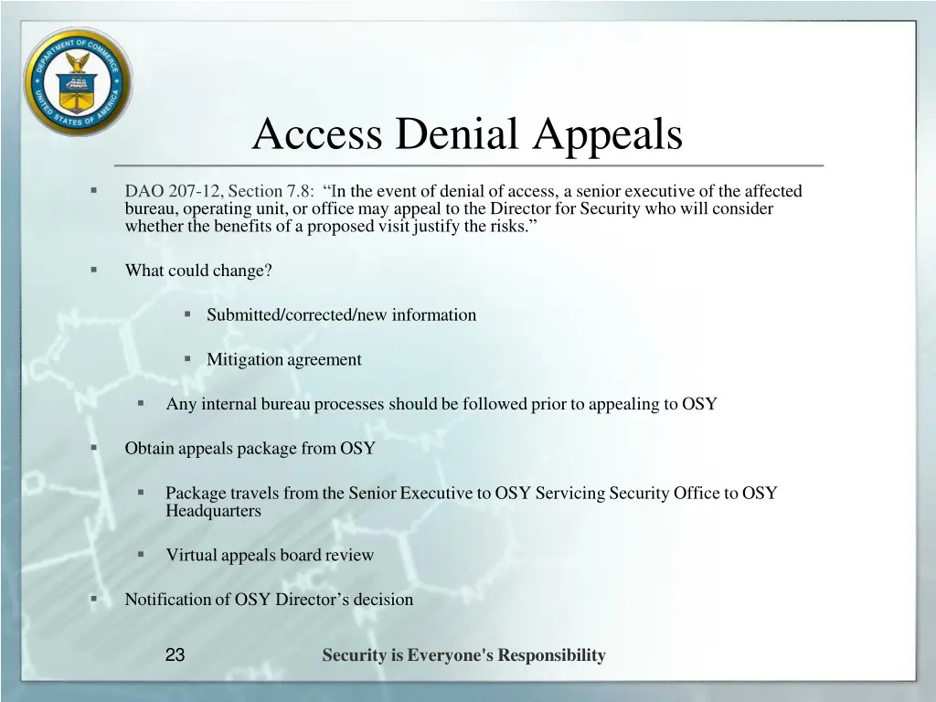 access denial appeals