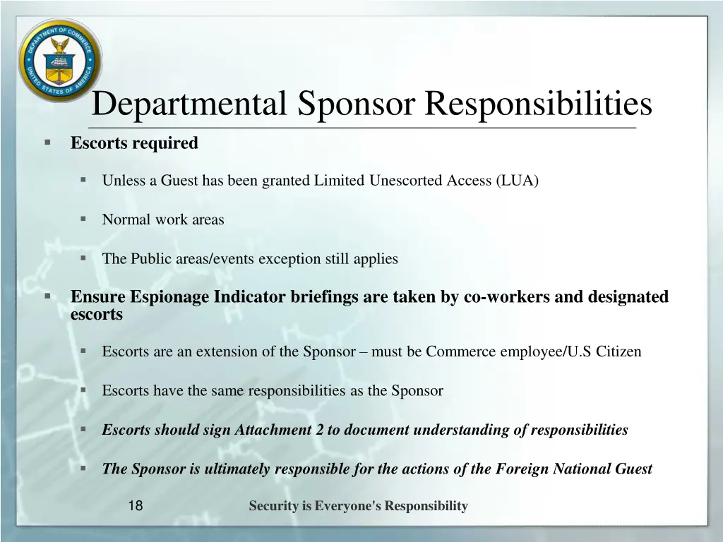 departmental sponsor responsibilities 2
