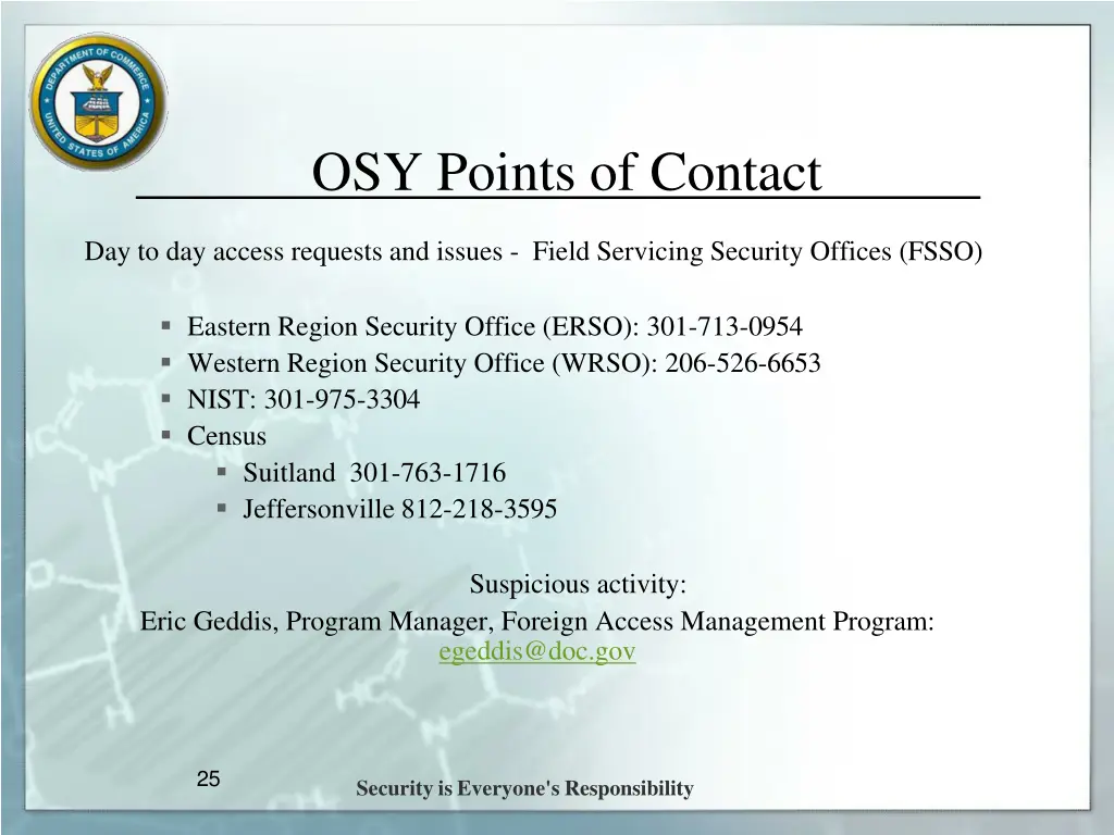 osy points of contact