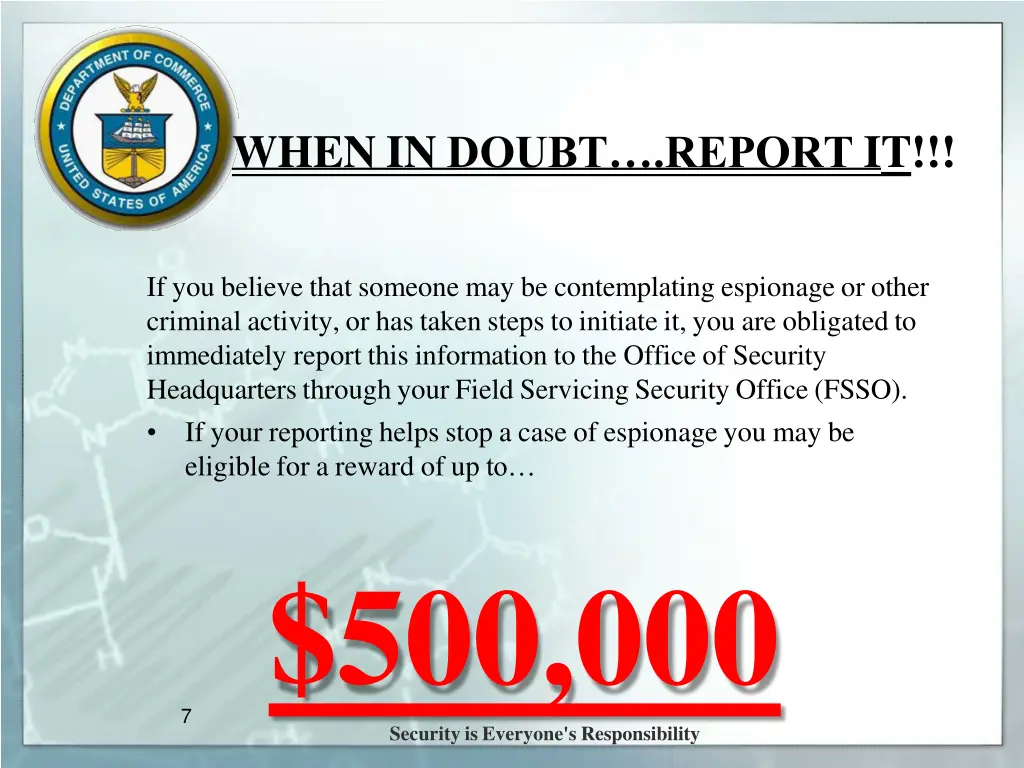 when in doubt report it