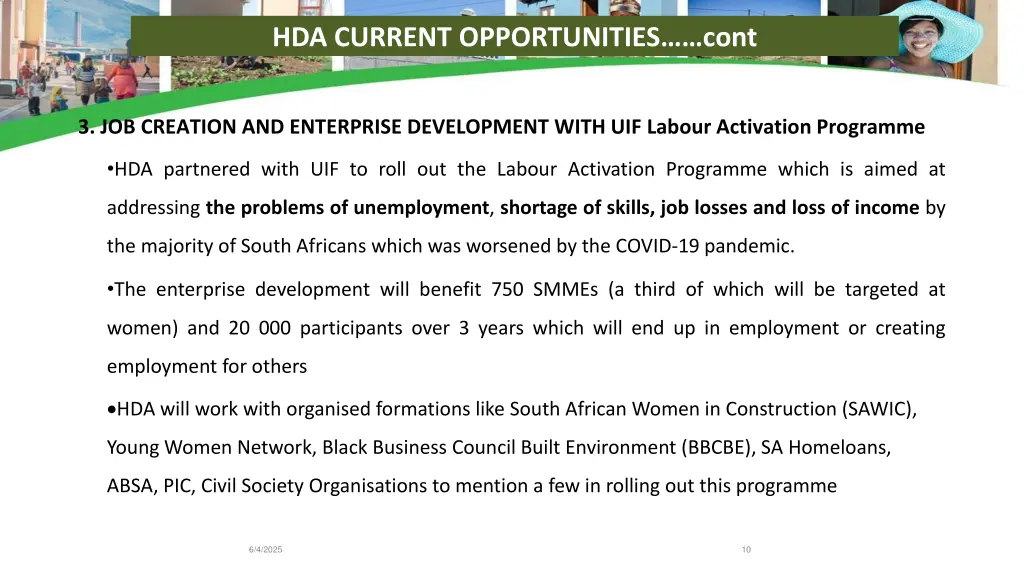 hda current opportunities cont