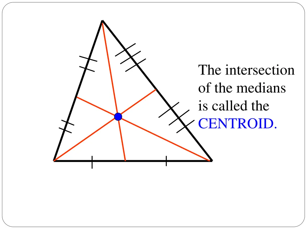 the intersection of the medians is called