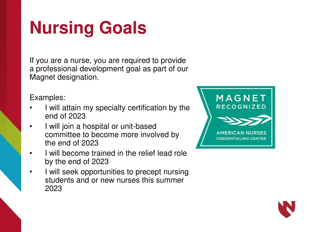 nursing goals