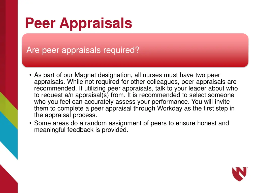 peer appraisals