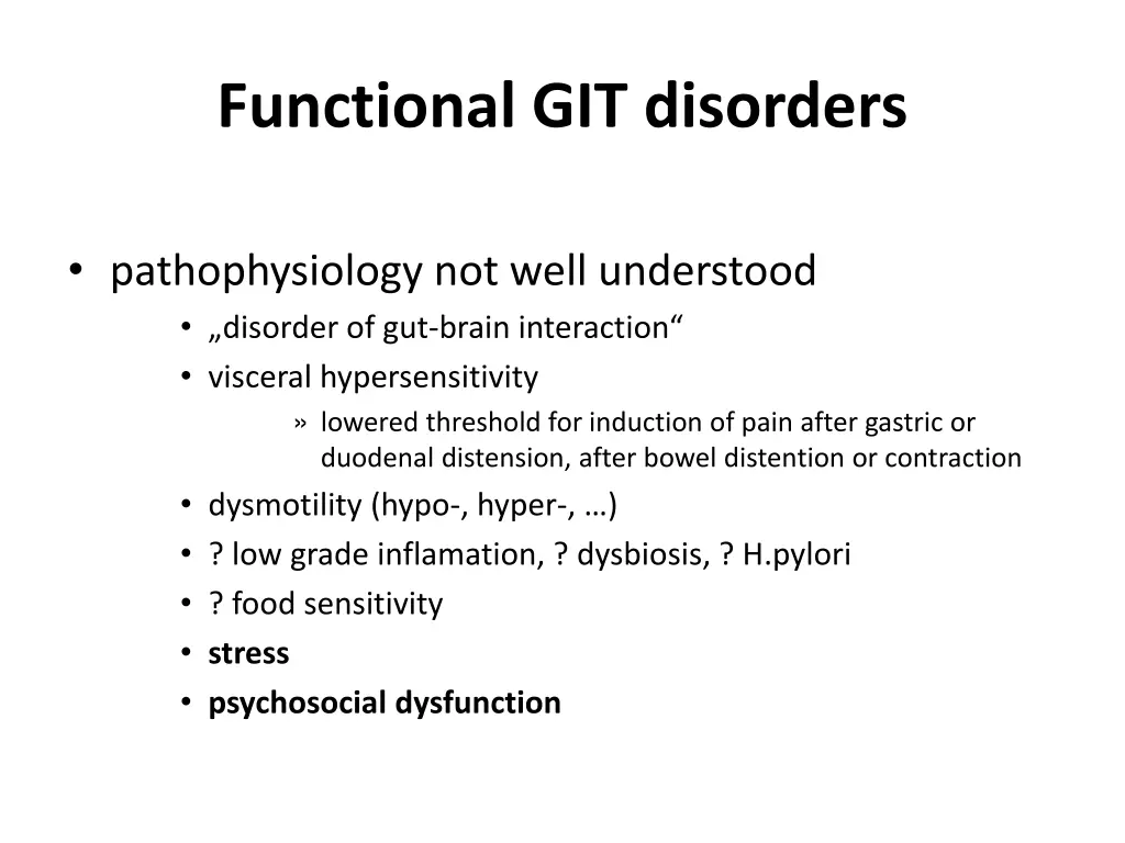 functional git disorders 2