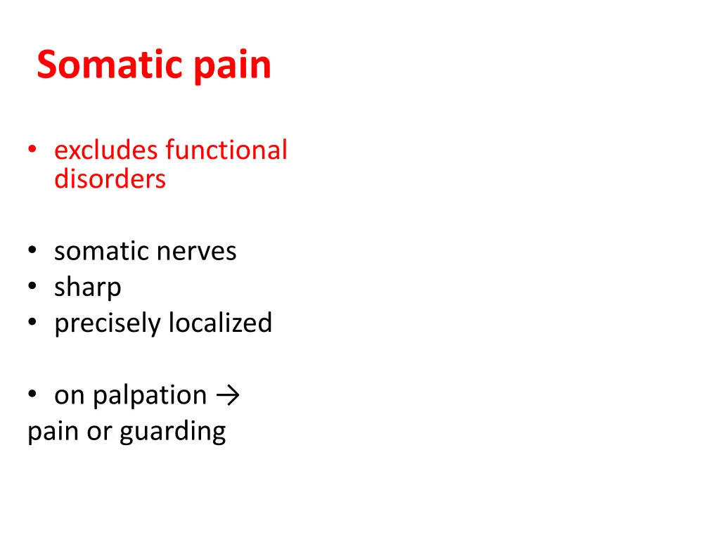 somatic pain