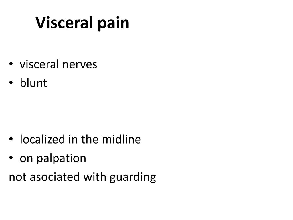 visceral pain