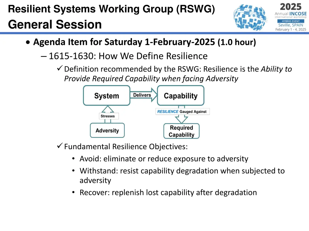 resilient systems working group rswg general 3