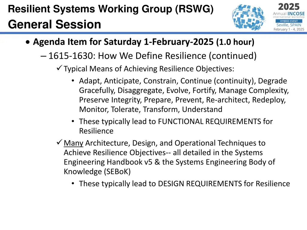 resilient systems working group rswg general 4