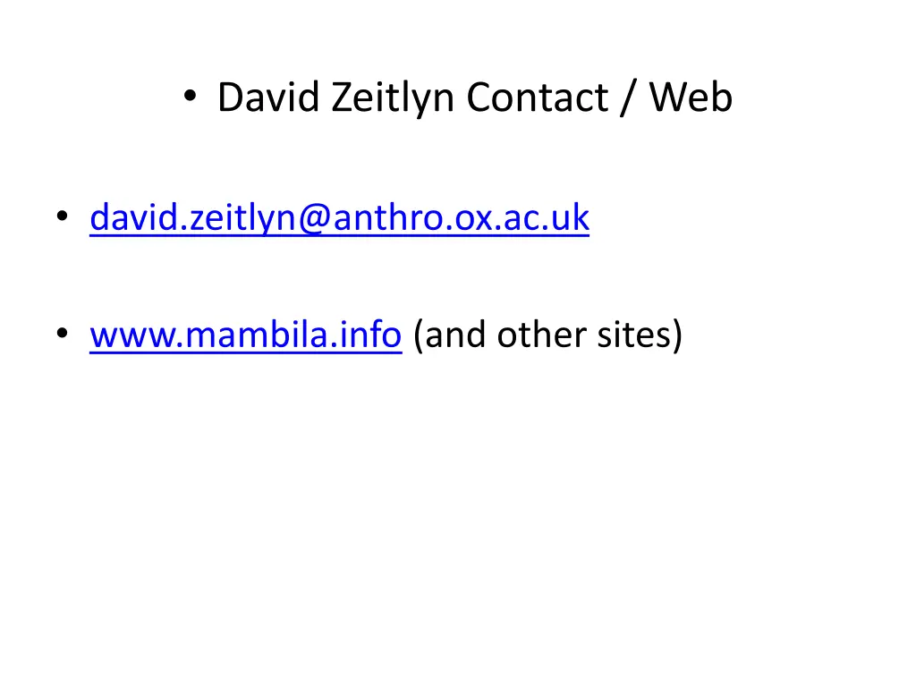 david zeitlyn contact web