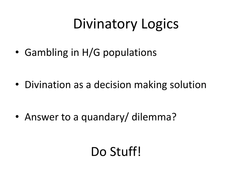 divinatory logics 1